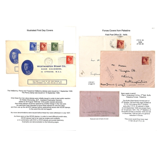 103 - King Edward VIII. 1936-39 Covers and cards bearing KEVIII stamps including First Day Covers (some il... 