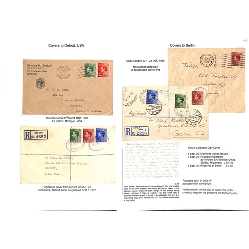 103 - King Edward VIII. 1936-39 Covers and cards bearing KEVIII stamps including First Day Covers (some il... 