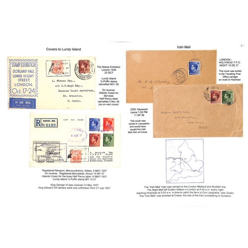 103 - King Edward VIII. 1936-39 Covers and cards bearing KEVIII stamps including First Day Covers (some il... 