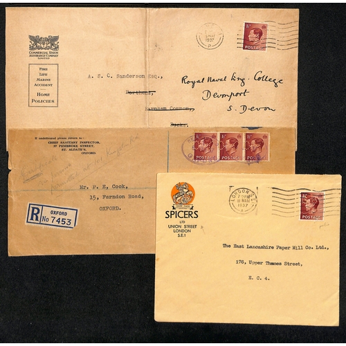 103 - King Edward VIII. 1936-39 Covers and cards bearing KEVIII stamps including First Day Covers (some il... 