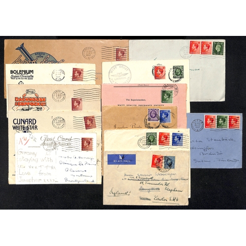 103 - King Edward VIII. 1936-39 Covers and cards bearing KEVIII stamps including First Day Covers (some il... 