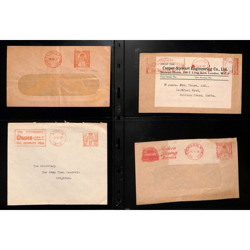 104 - Meters. 1937-48 Covers all with King Edward VIII meters (47, also some pieces, one a first day use, ... 