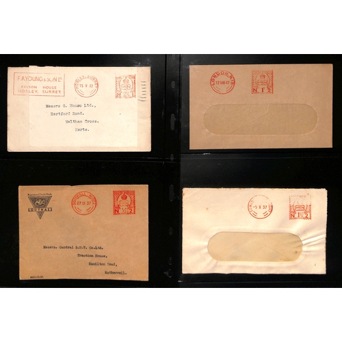 104 - Meters. 1937-48 Covers all with King Edward VIII meters (47, also some pieces, one a first day use, ... 