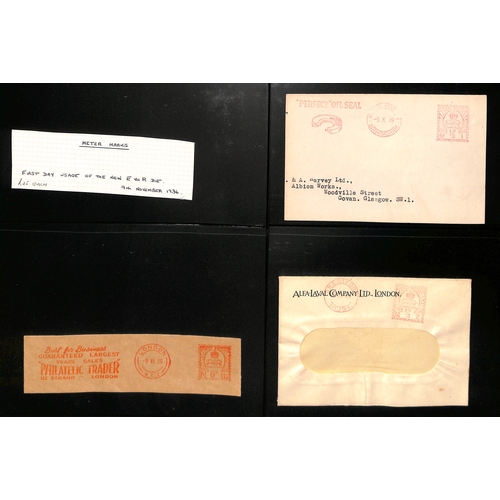 104 - Meters. 1937-48 Covers all with King Edward VIII meters (47, also some pieces, one a first day use, ... 