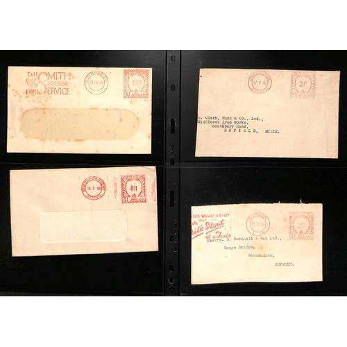 104 - Meters. 1937-48 Covers all with King Edward VIII meters (47, also some pieces, one a first day use, ... 