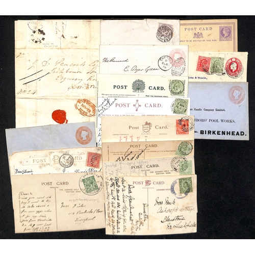 105 - Cheshire. 1799-1958 Entire letters, covers and cards including 1828 