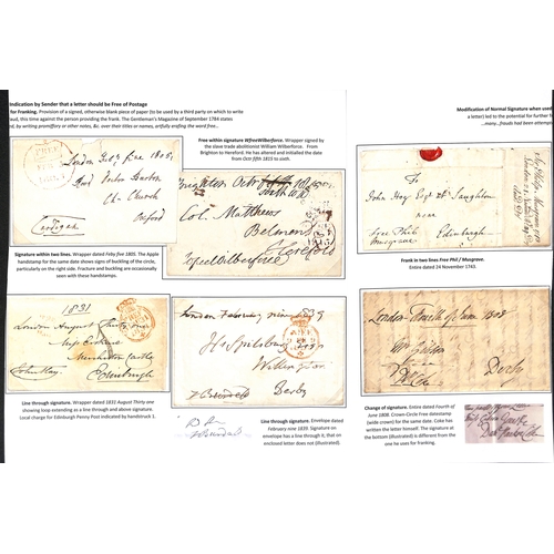 134 - 1743-1839 Entire letters all franked with M.Ps signatures which differ to those used on their letter... 