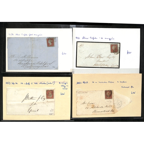 28 - 1841-53 Covers and entires bearing imperf 1d reds, including Maltese Cross cancels (17), also 1d pin... 