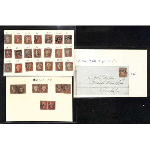 28 - 1841-53 Covers and entires bearing imperf 1d reds, including Maltese Cross cancels (17), also 1d pin... 