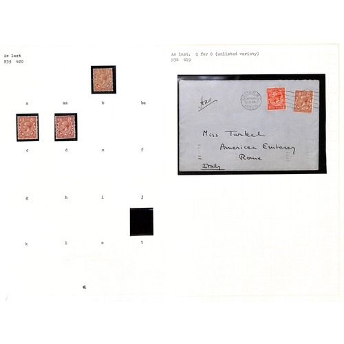 67 - 1912-35 KGV Mint and used selection on pages including Specimen overprints with 1912-24 3d type 23 o... 