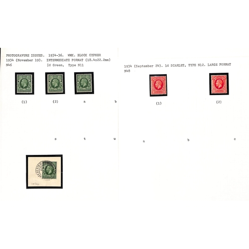 67 - 1912-35 KGV Mint and used selection on pages including Specimen overprints with 1912-24 3d type 23 o... 