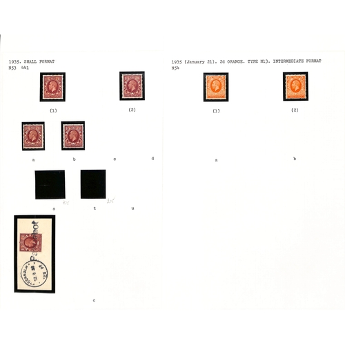 67 - 1912-35 KGV Mint and used selection on pages including Specimen overprints with 1912-24 3d type 23 o... 