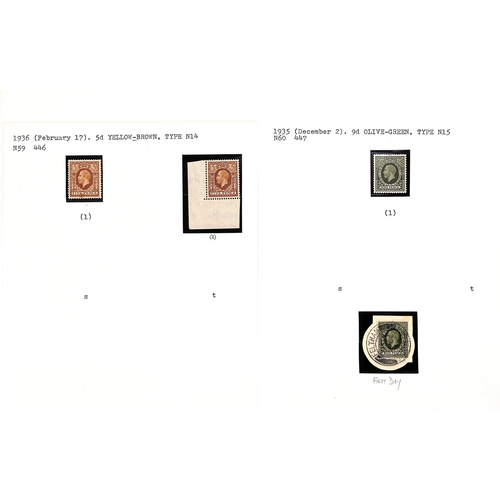 67 - 1912-35 KGV Mint and used selection on pages including Specimen overprints with 1912-24 3d type 23 o... 