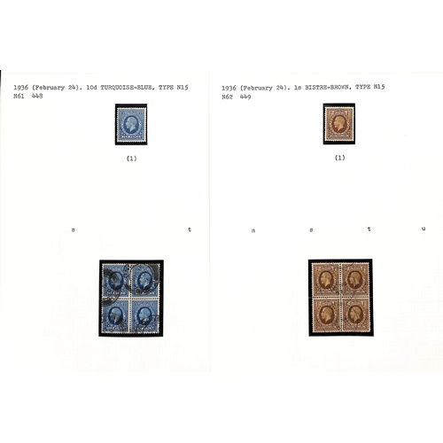 67 - 1912-35 KGV Mint and used selection on pages including Specimen overprints with 1912-24 3d type 23 o... 