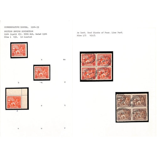 67 - 1912-35 KGV Mint and used selection on pages including Specimen overprints with 1912-24 3d type 23 o... 