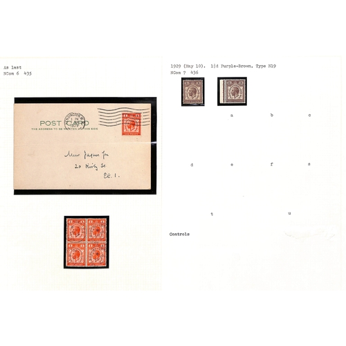 67 - 1912-35 KGV Mint and used selection on pages including Specimen overprints with 1912-24 3d type 23 o... 