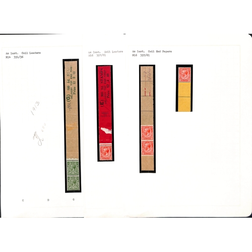 69 - 1913-34 Coil leaders comprising 1912-24 ½d (
