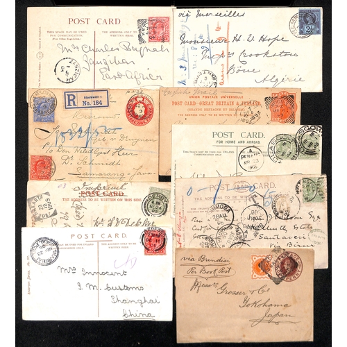 95 - 1889-1912 Covers and cards to unusual destinations, mainly KEVII stamps, including 1912 cover (KEVII... 