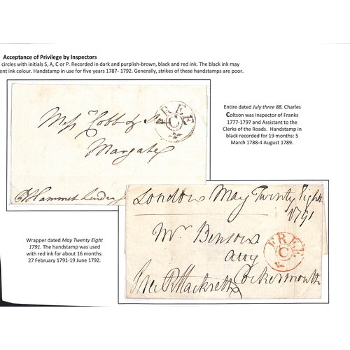 163 - 1788-91 Entire letter and entire, the 1788 letter from James Esdaile & Co to Cobb & Co in Margate fr... 