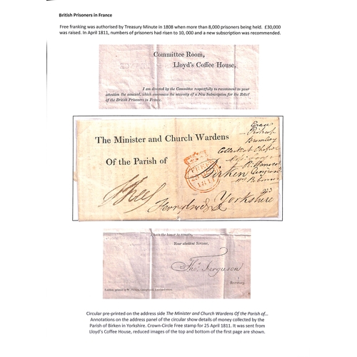 198 - Napoleonic Wars - Prisoners of War in France. 1811 (Apr 25) Lettersheet with partly printed address ... 