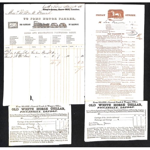 237 - Coaching Receipts - London. c.1800-60 Printed receipts from London coaching inns for the carriage of... 