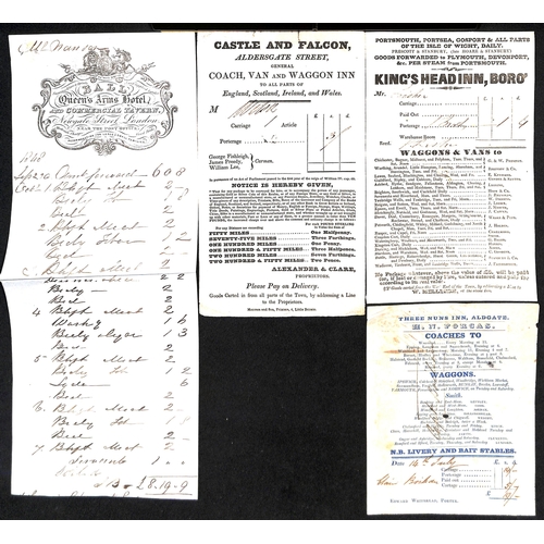 237 - Coaching Receipts - London. c.1800-60 Printed receipts from London coaching inns for the carriage of... 