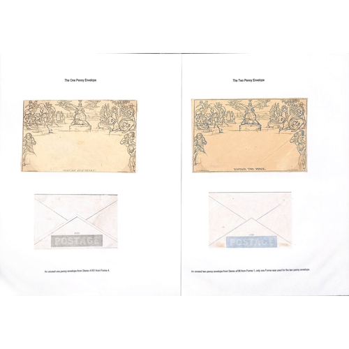 243 - Unused Mulreadys comprising 1d lettersheet stereo A54 with English and Scottish Law Fire and Life As... 