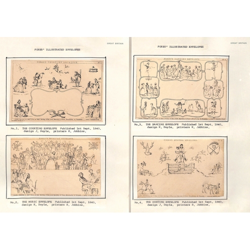 249 - 1840 Fores Pictorial Envelopes, the complete set of ten envelopes comprising No. 1 - Courting, No. 2... 