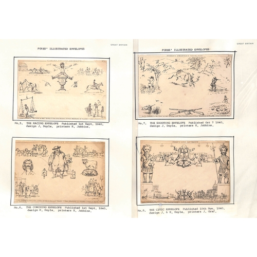 249 - 1840 Fores Pictorial Envelopes, the complete set of ten envelopes comprising No. 1 - Courting, No. 2... 