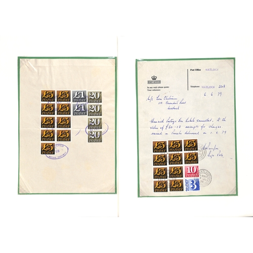 258 - Customs Charges/Accumulated Charges. 1938-92 Covers or parcel address panels with customs duty or pu... 