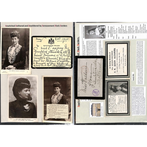 274 - King Edward VII/Queen Alexandria. 1901-25 Mourning covers, letters, ephemera and picture postcards i... 