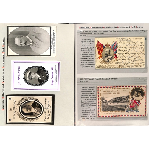 274 - King Edward VII/Queen Alexandria. 1901-25 Mourning covers, letters, ephemera and picture postcards i... 