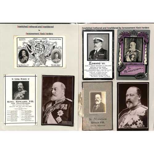 274 - King Edward VII/Queen Alexandria. 1901-25 Mourning covers, letters, ephemera and picture postcards i... 