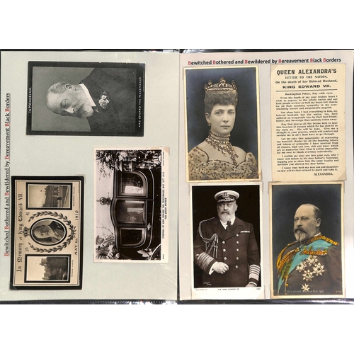 274 - King Edward VII/Queen Alexandria. 1901-25 Mourning covers, letters, ephemera and picture postcards i... 