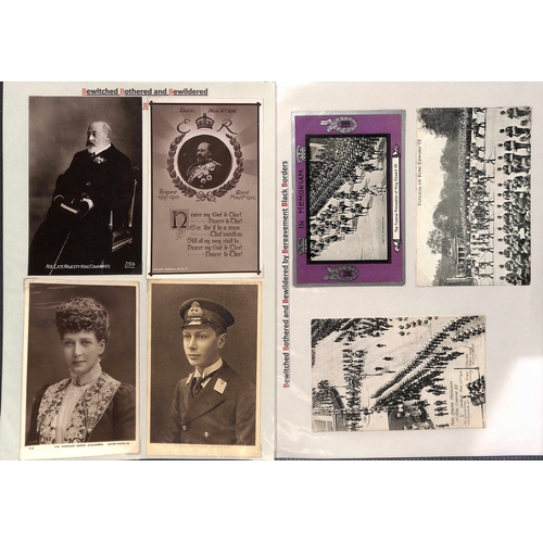 274 - King Edward VII/Queen Alexandria. 1901-25 Mourning covers, letters, ephemera and picture postcards i... 