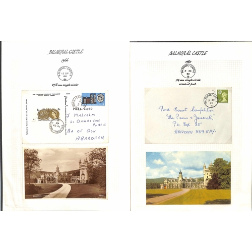 273 - Balmoral Castle. 1894-2002 Covers and cards with circular datestamps of Balmoral Castle (52, some on... 