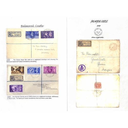 273 - Balmoral Castle. 1894-2002 Covers and cards with circular datestamps of Balmoral Castle (52, some on... 