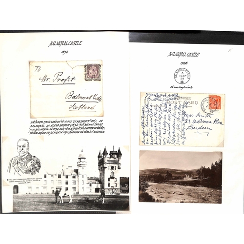 273 - Balmoral Castle. 1894-2002 Covers and cards with circular datestamps of Balmoral Castle (52, some on... 