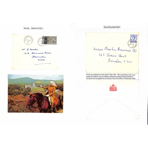 273 - Balmoral Castle. 1894-2002 Covers and cards with circular datestamps of Balmoral Castle (52, some on... 