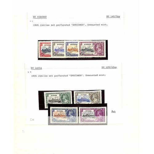 354 - 1935 Silver Jubilee, Specimen, mint and used accumulation in a stockbook, including Specimen sets fo... 