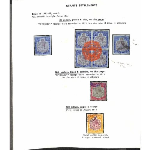 1172 - 1912-23 Multiple Crown CA 1c - $5, study on pages including Specimens (with additional 10c, 45c, $2 ... 