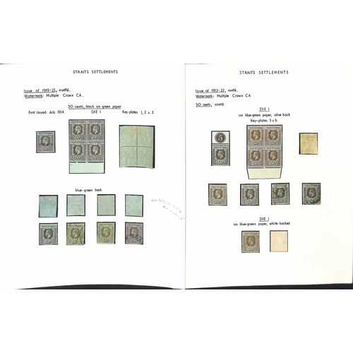 1172 - 1912-23 Multiple Crown CA 1c - $5, study on pages including Specimens (with additional 10c, 45c, $2 ... 