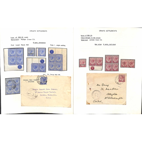 1172 - 1912-23 Multiple Crown CA 1c - $5, study on pages including Specimens (with additional 10c, 45c, $2 ... 