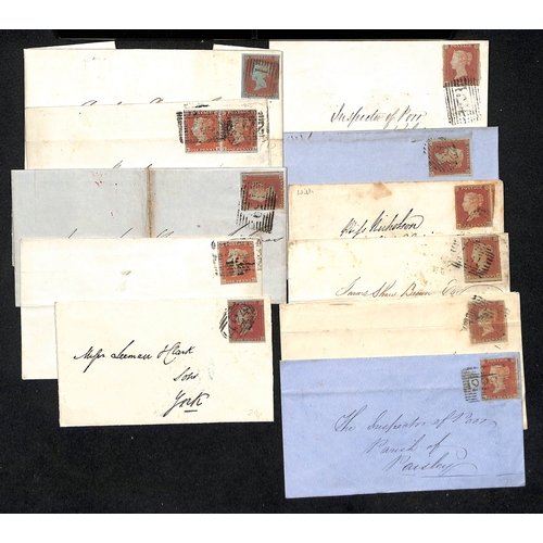 27 - 1841-54 Covers, entires and entire letters, also a few fronts and pieces, all bearing imperf 1d reds... 