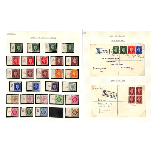 74 - 1924-51 Collection in an album, with KGV commemoratives issues and KGVI issues, including 1929 P.U.C... 