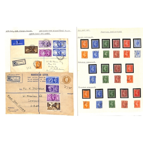 74 - 1924-51 Collection in an album, with KGV commemoratives issues and KGVI issues, including 1929 P.U.C... 