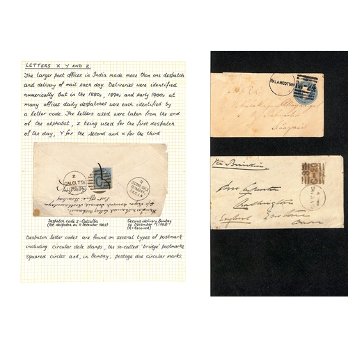 633 - All-India Cancels. c.1873-85 Covers and cards with duplexs or single obliterators with postal circle... 