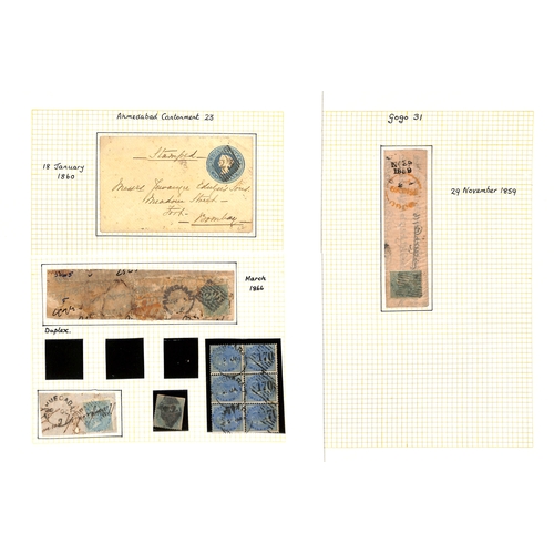 635 - 1859-74 Covers, mainly franked ½a, with Cooper type 4 numeral obliterators or duplex cancels (4... 