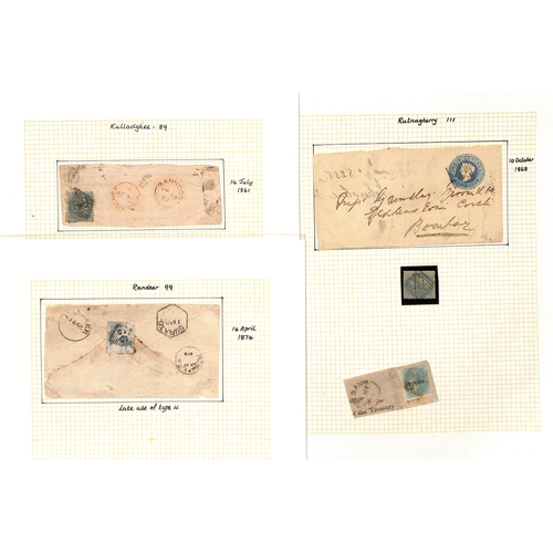 635 - 1859-74 Covers, mainly franked ½a, with Cooper type 4 numeral obliterators or duplex cancels (4... 