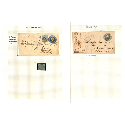 635 - 1859-74 Covers, mainly franked ½a, with Cooper type 4 numeral obliterators or duplex cancels (4... 